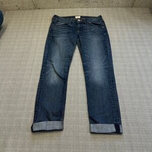 Hudson Bacara Jeans Womens Size 28 Blue Denim Cuffed Leg Mid-Rise Stretch Casual